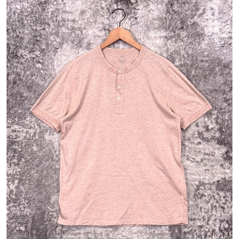 SKU Save Khaki United Shirt Medium Mens Short Sleeve Henley